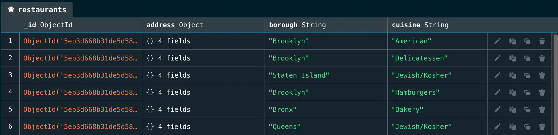 View nested elements in Table view