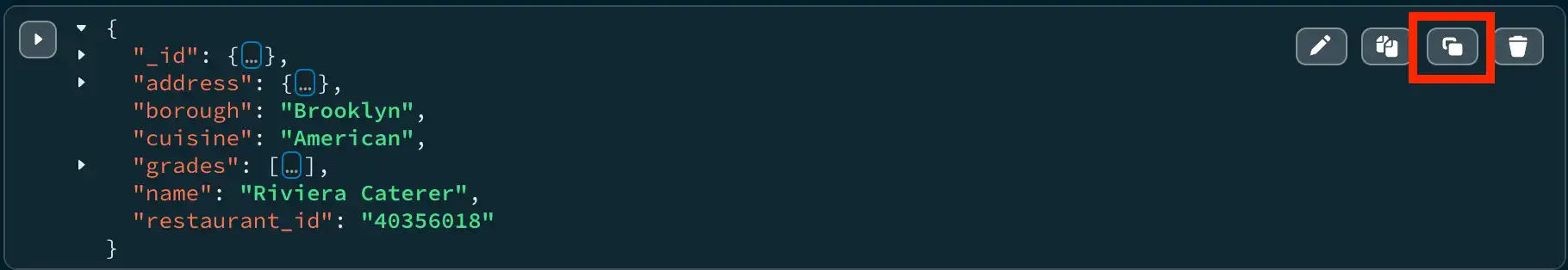 Copy Document from JSON View
